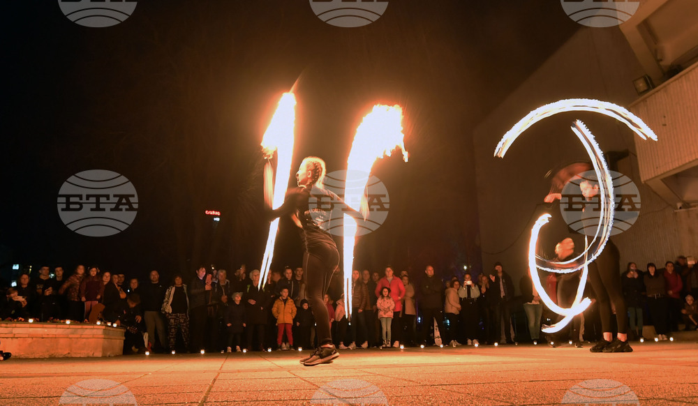 Разград - часът на Земята - светлинно шоу