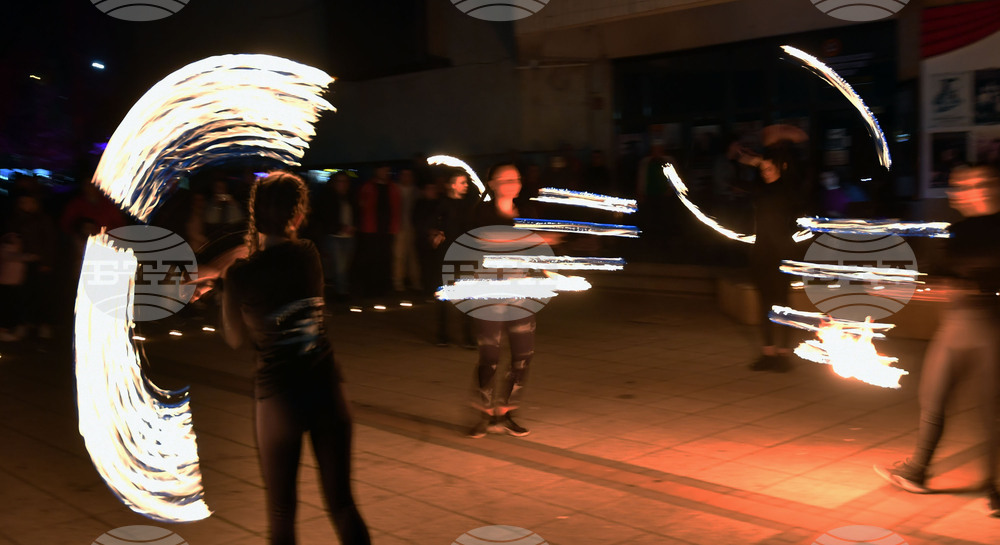 Разград - часът на Земята - светлинно шоу