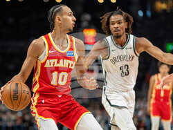 Nets Hawks Basketball