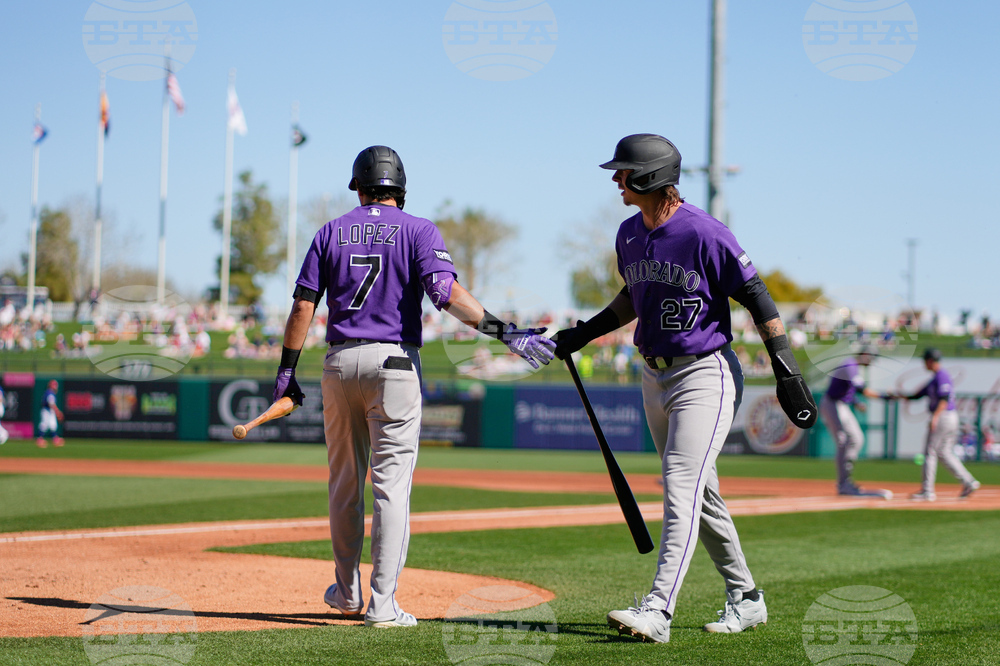 Rockies Rangers Spring Baseball