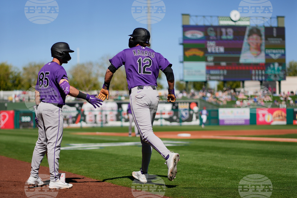 Rockies Rangers Spring Baseball