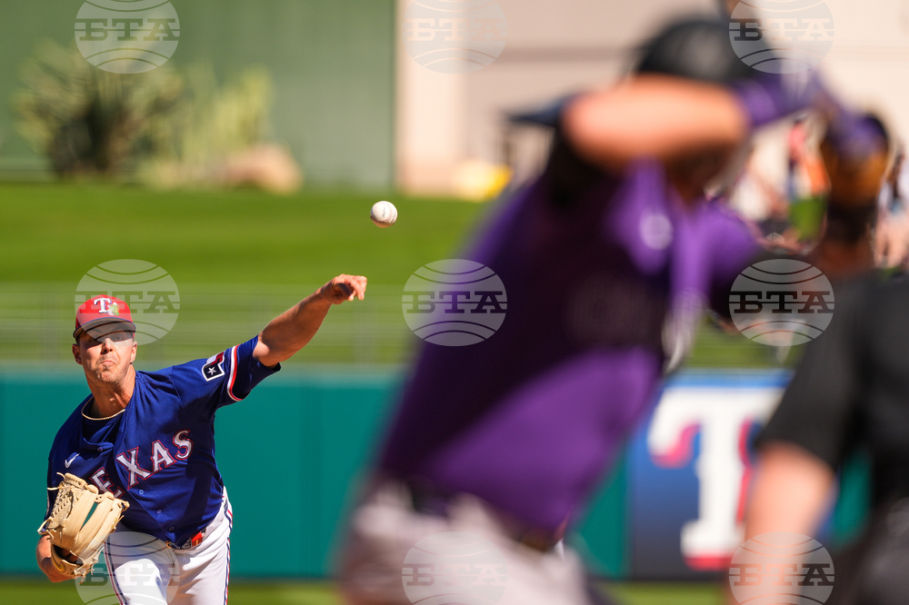 Rockies Rangers Spring Baseball