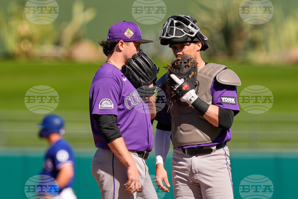 Rockies Rangers Spring Baseball