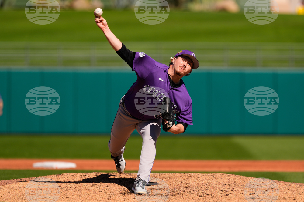 Rockies Rangers Spring Baseball