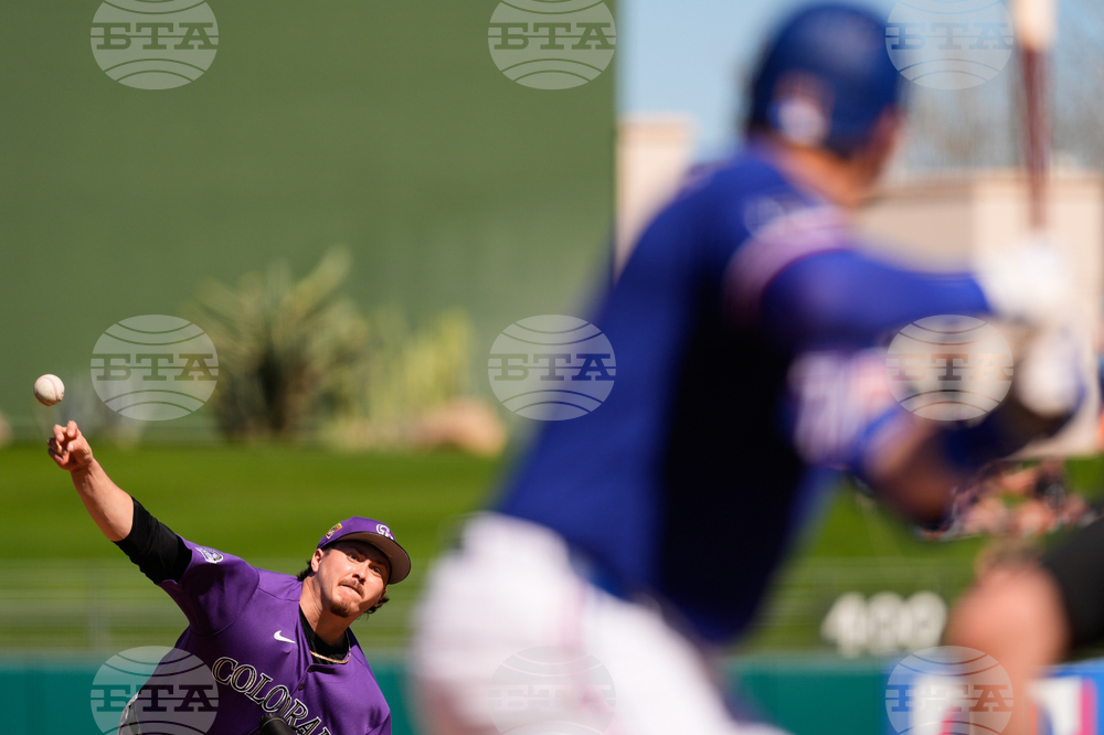 Rockies Rangers Spring Baseball