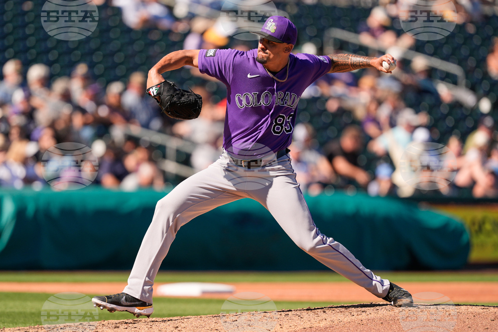 Rockies Rangers Spring Baseball