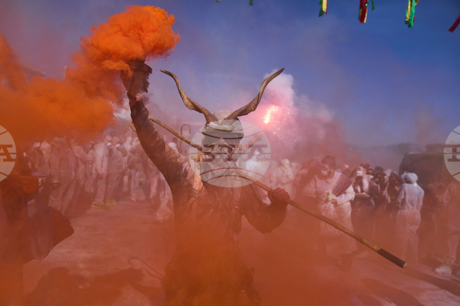 APTOPIX Greece Flour War