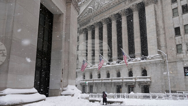 Растеж беляза ранната търговия на Уолстрийт