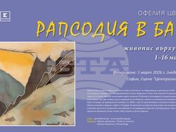 Офелия Цветанова рисува върху коприна „Рапсодия в багри“. Снимка: Екипът на събитието