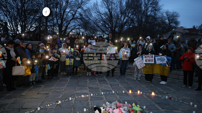 Украинската общност в Пловдив отбеляза четири години от началото на войната в Украйна