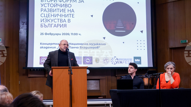 Основният проблем с развитието на сценичните изкуства не е в липсата на идеи, а в реализирането им, каза проф. Сава Димитров