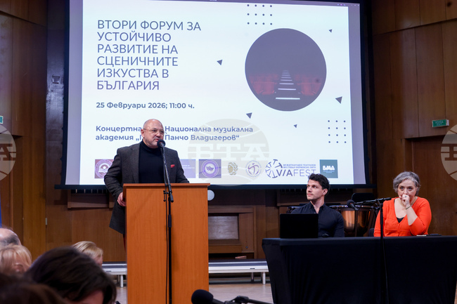 Основният проблем с развитието на сценичните изкуства не е в липсата на идеи, а в реализирането им, каза проф. Сава Димитров