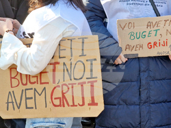 Румъния - Букурещ - образование - протест