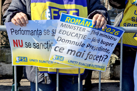 Румъния - Букурещ - образование - протест