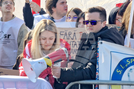 Румъния - Букурещ - образование - протест