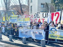 Румъния - Букурещ - образование - протест