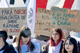 Румъния - Букурещ - образование - протест