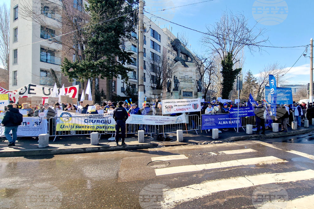Румъния - Букурещ - образование - протест