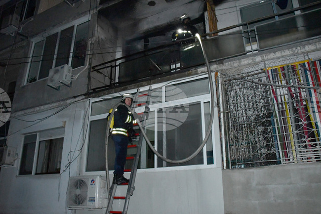 Хасково - пожар - апартамент