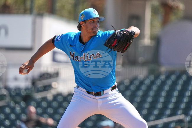 Astros Marlins Spring Baseball