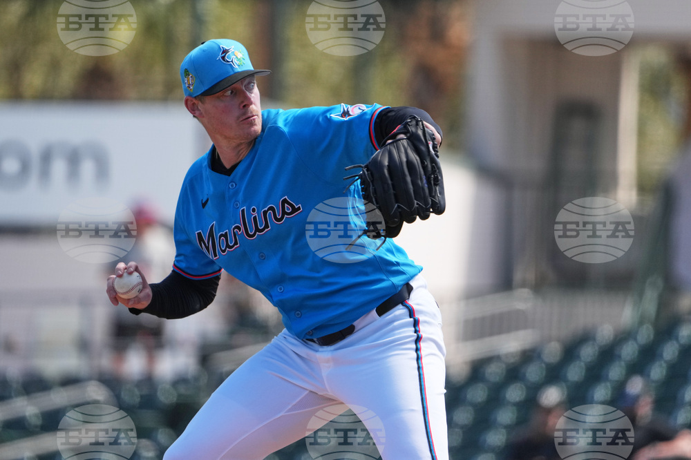 Astros Marlins Spring Baseball
