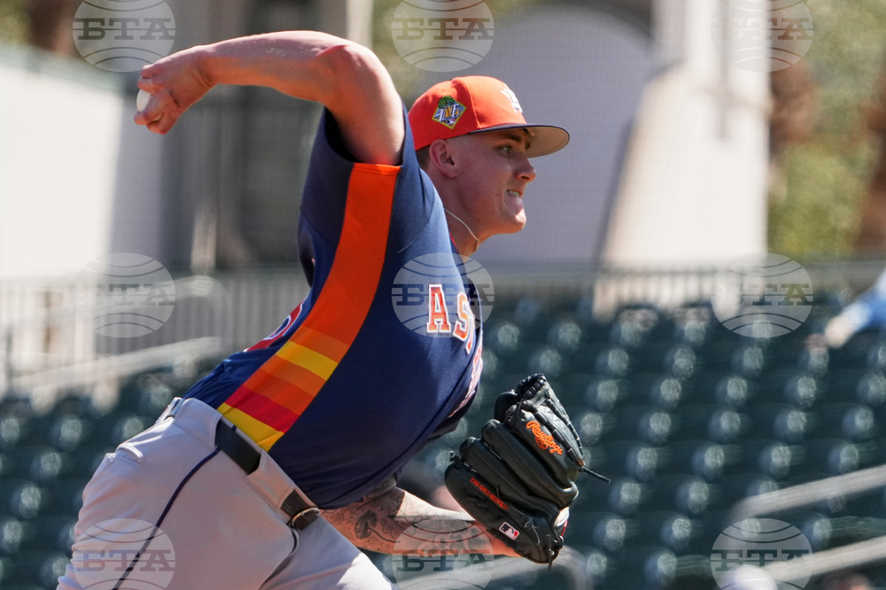 Astros Marlins Spring Baseball