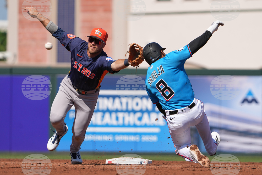 Astros Marlins Spring Baseball