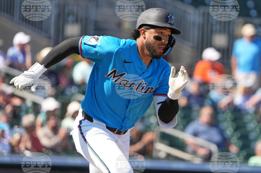 Astros Marlins Spring Baseball