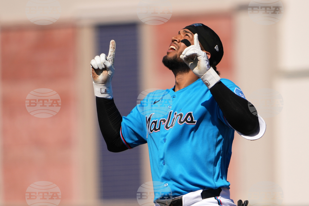 Astros Marlins Spring Baseball