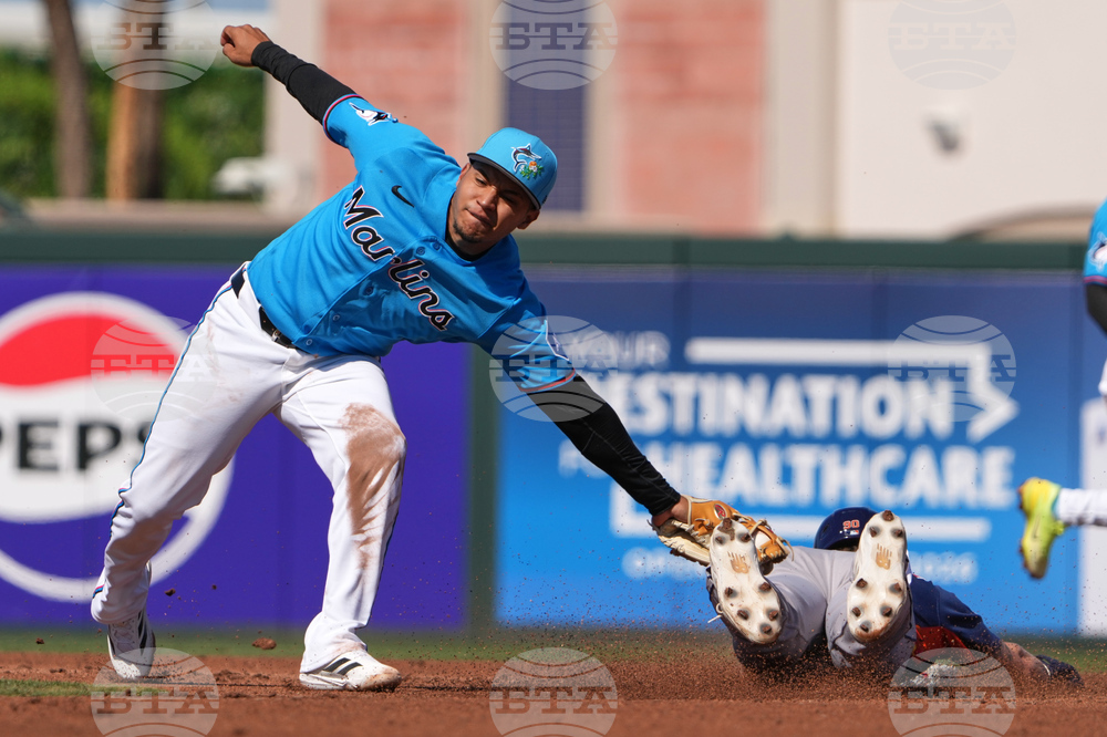 Astros Marlins Spring Baseball