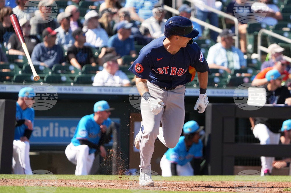 Astros Marlins Spring Baseball