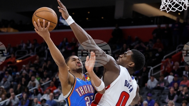 Детройт спечели срещу Оклахома Сити в сблъсък между лидерите на двете конференции на НБА