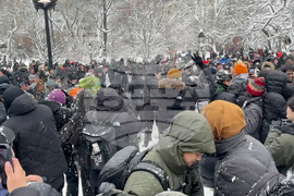 Snowball Fight-NYPD