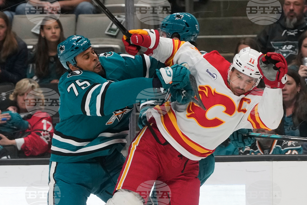 Flames Sharks Hockey