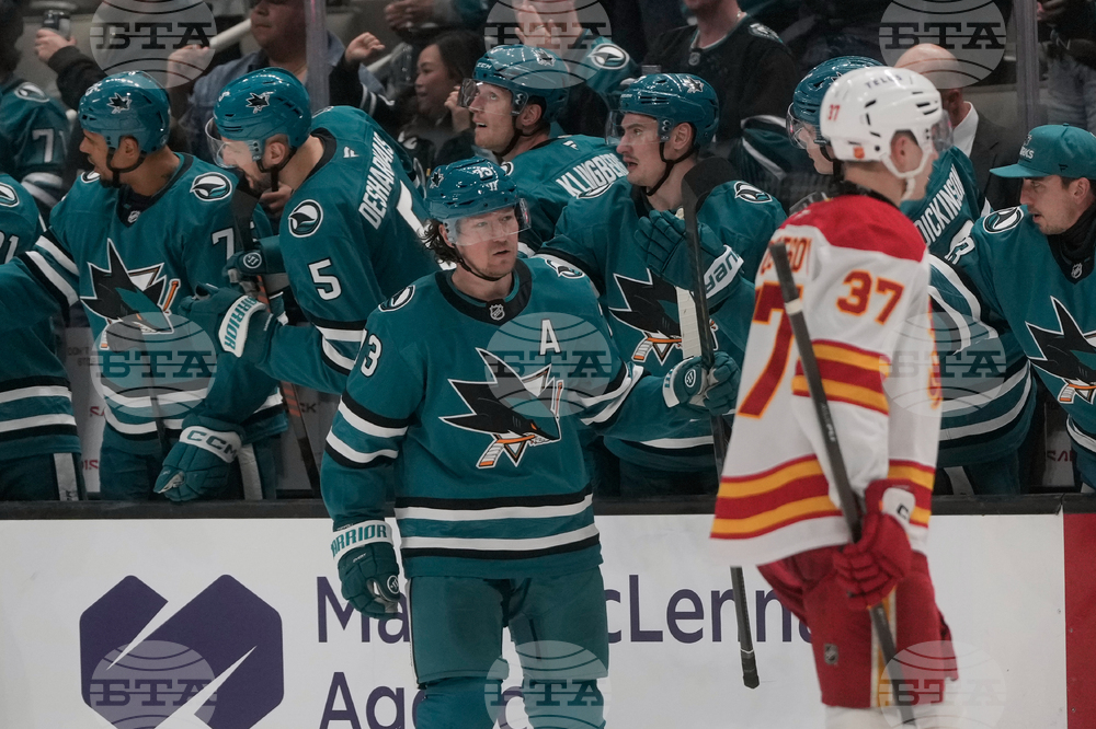 Flames Sharks Hockey