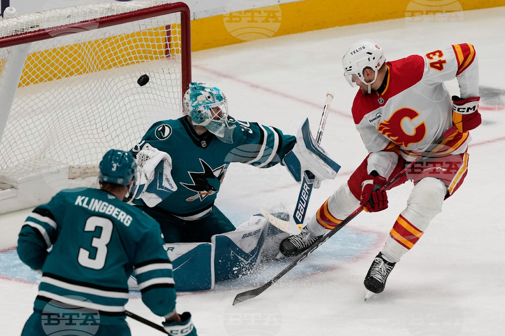 Flames Sharks Hockey