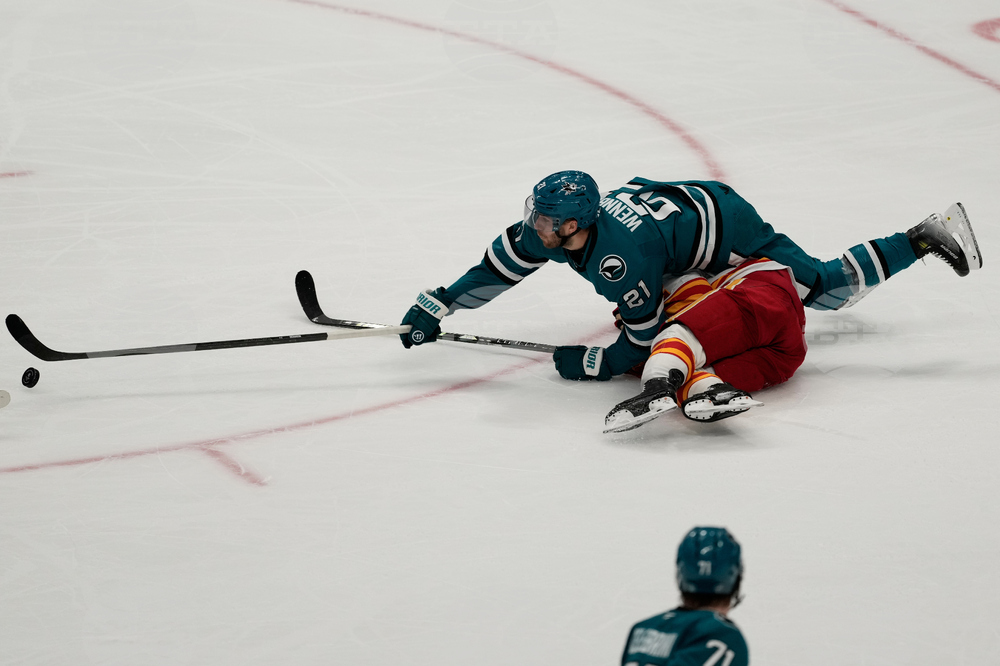 Flames Sharks Hockey