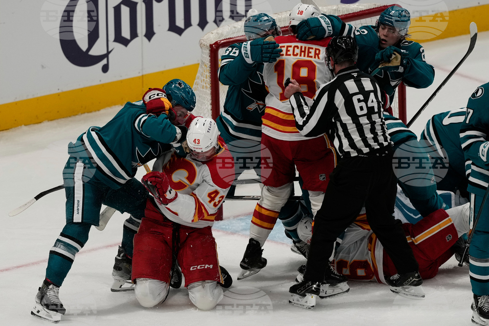 Flames Sharks Hockey