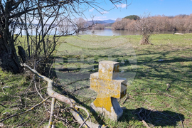 Язовир „Жребчево“ - пълноводие - Потопената църква