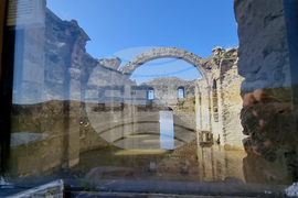 Язовир „Жребчево“ - пълноводие - Потопената църква