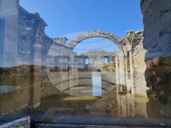 Язовир „Жребчево“ - пълноводие - Потопената църква