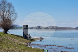 Язовир „Жребчево“ - пълноводие - Потопената църква