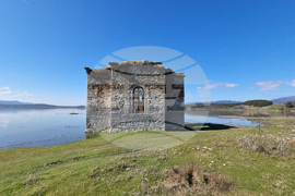 Язовир „Жребчево“ - пълноводие - Потопената църква