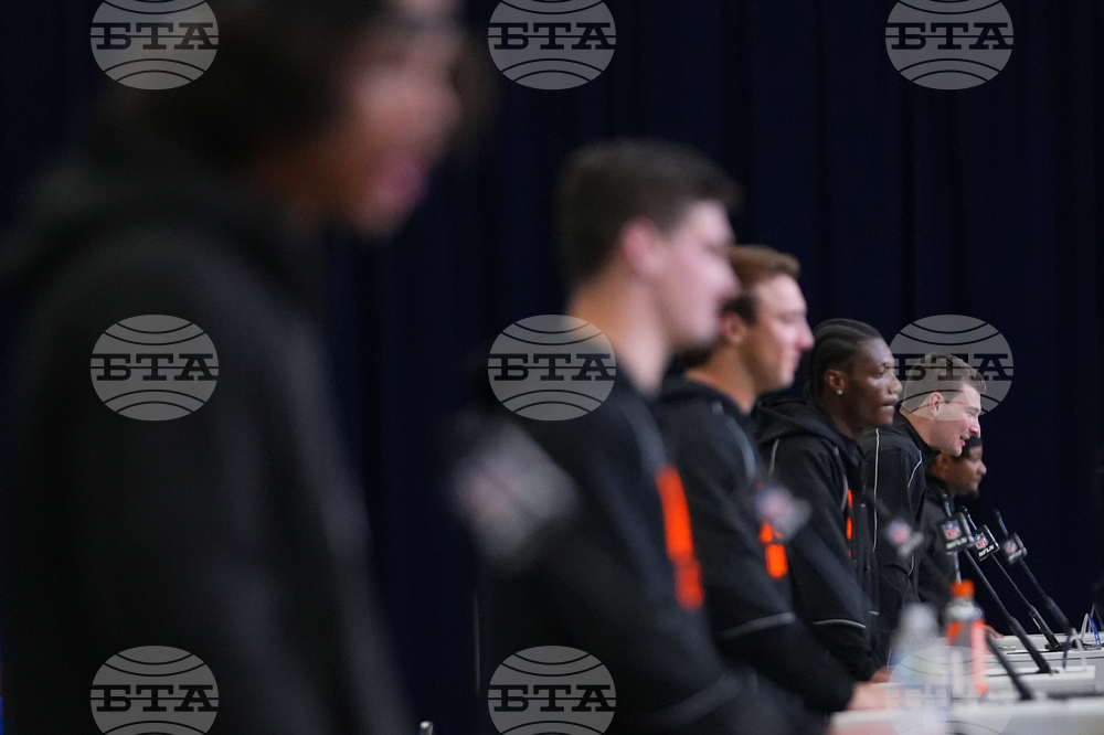 APTOPIX NFL Combine Football