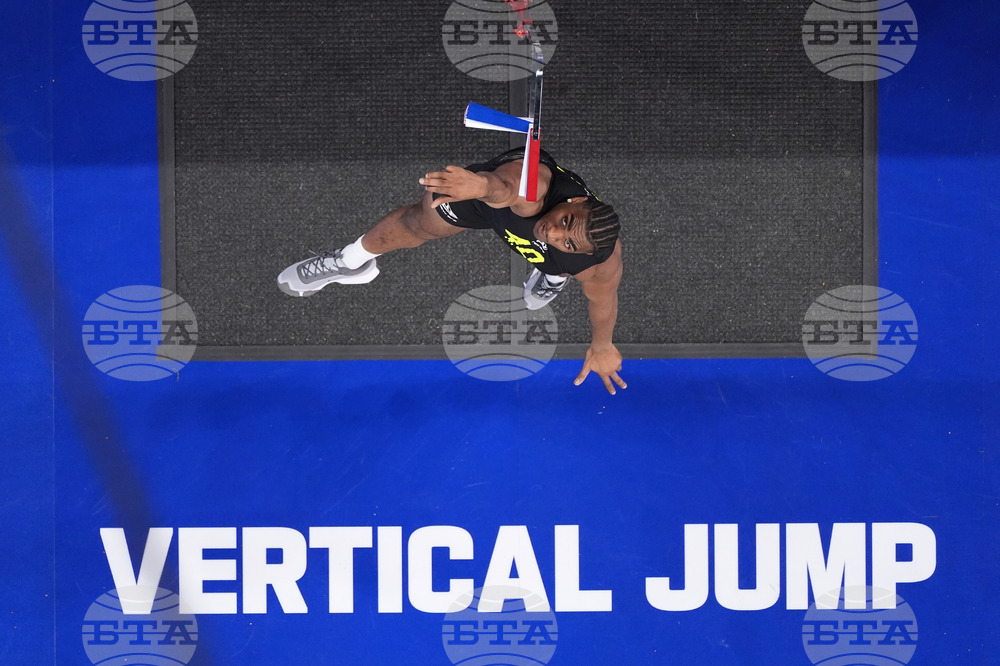 APTOPIX NFL Combine Football