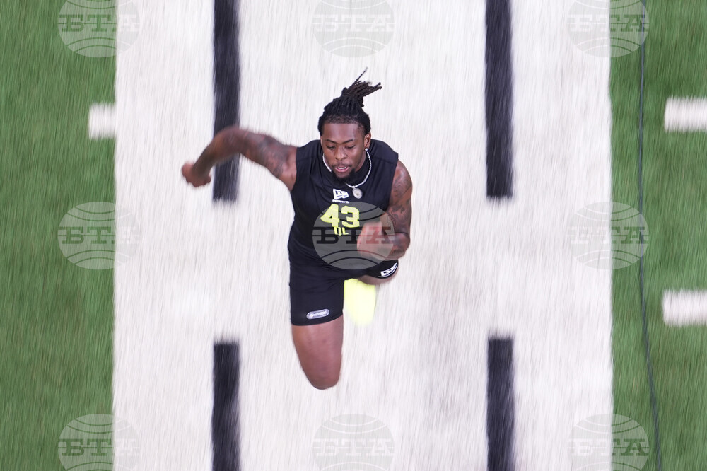 APTOPIX NFL Combine Football