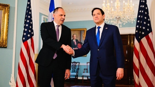 АНА-МПА: Срещата между гръцкия външен министър Йоргос Герапетритис и държавния секретар на САЩ Марко Рубио се проведе в позитивна атмосфера