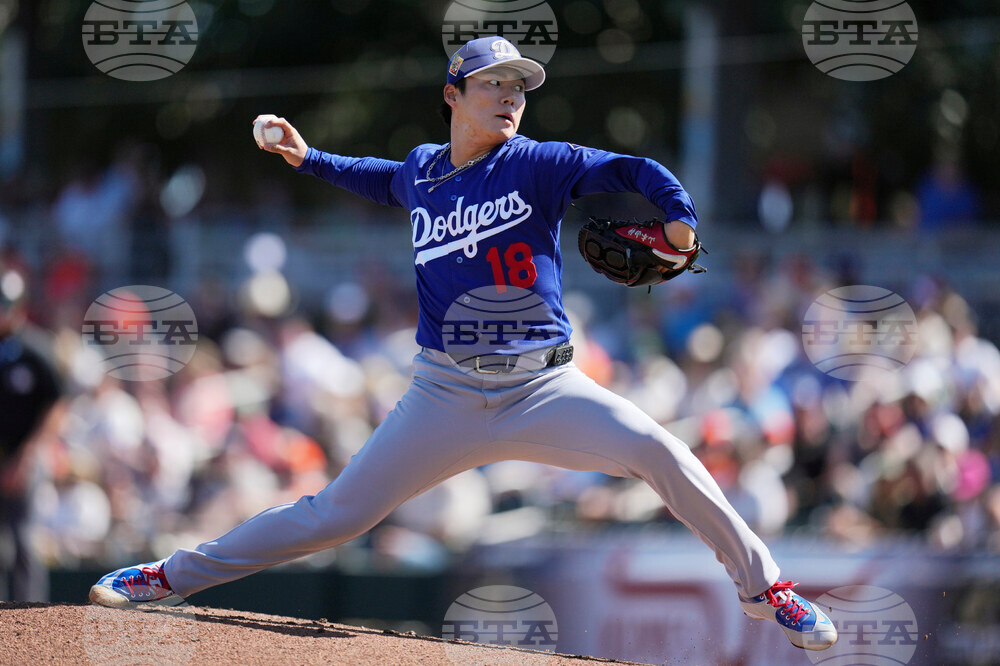 Dodgers Giants Spring Baseball