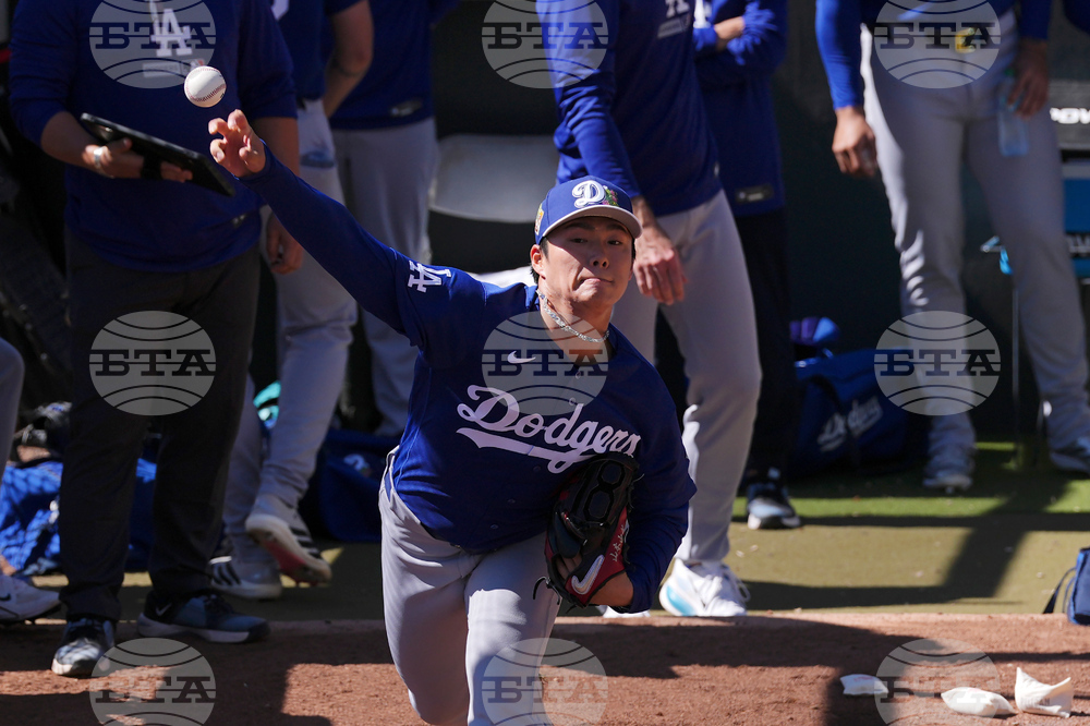 Dodgers Giants Spring Baseball