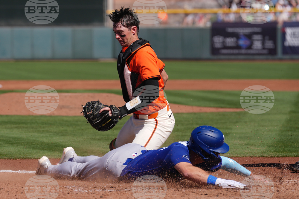 Dodgers Giants Spring Baseball